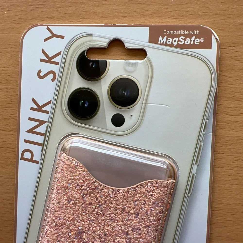 Magnetic‎ Credit Card Holder NEW Phone MagSafe Compatible Glitter Card Holder
